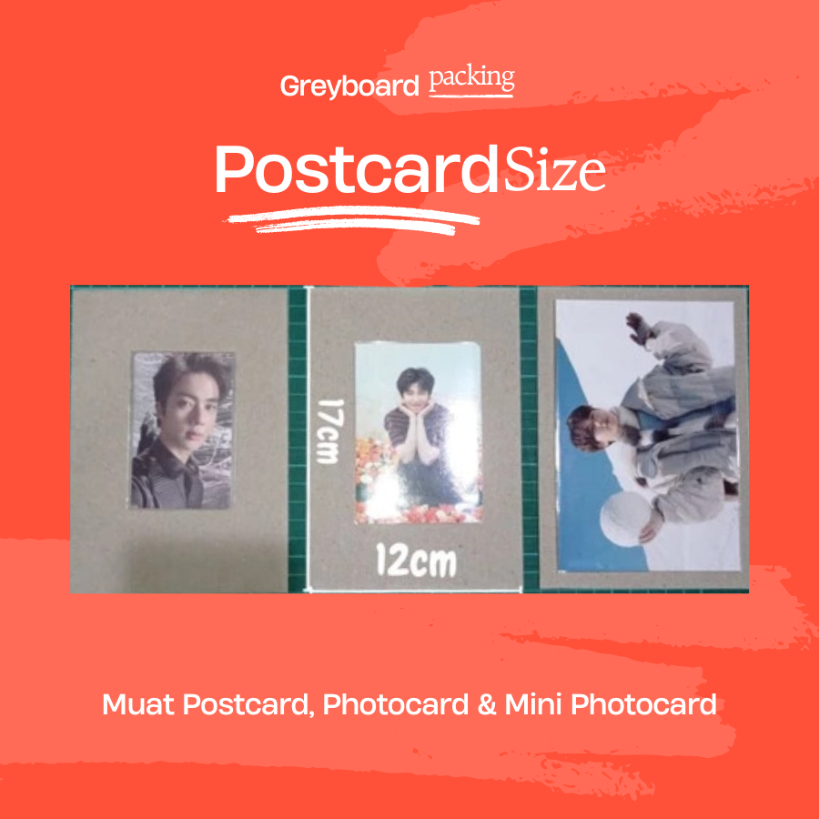 

SIZE POSTCARD Packing Kpop Grey Yellow Board Tidak Bau greyboard yellowboard nct bts bungkus kardus