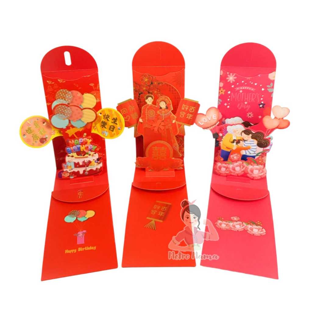 

Angpao Pop Up 3D 2025 Angpau Amplop Wedding Ultah Hari Ibu