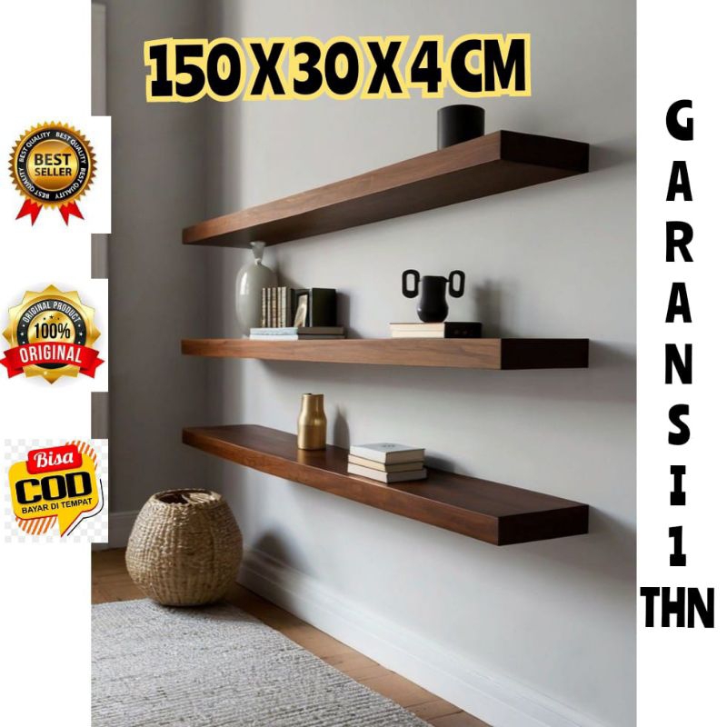 Rak Ambalan dinding aesthetic minimalis gantung dapur termurah