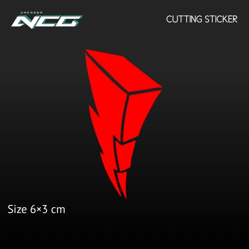 Sticker Petir Stiker Lightning Cutting Logo Vector Stiker Motor