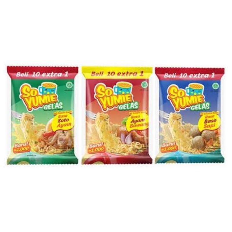 

SO YUMIE MIE GELAS INSTANT NETTO 10 PCS X 30 G