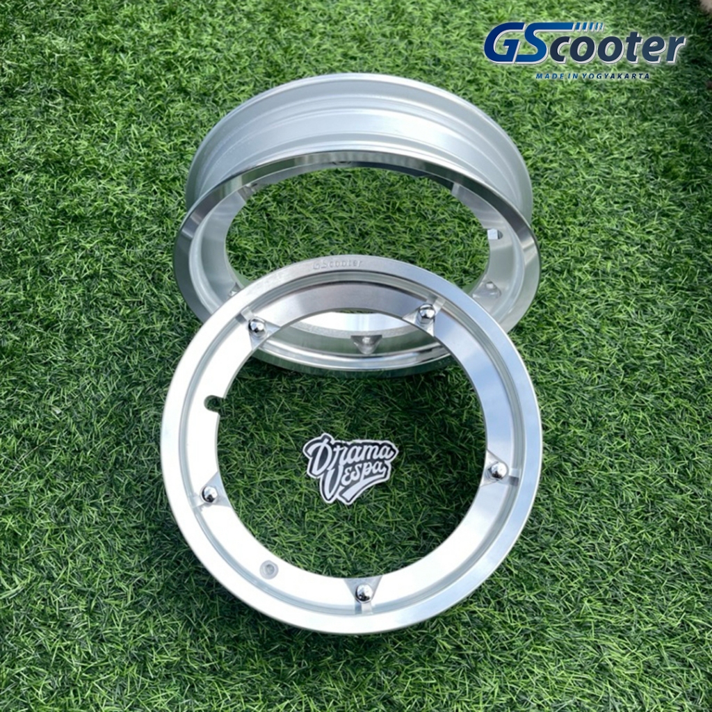 Velg Vespa Ring 10 GScooter type UNO Polish Tubeless Alumunium | Drama Vespa