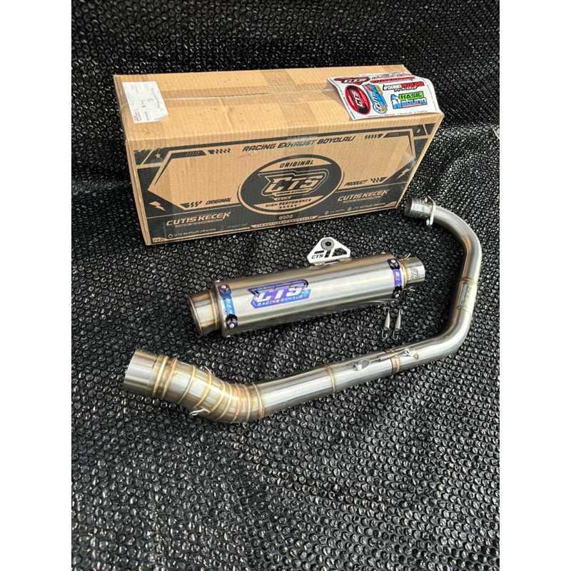 KNALPOT CTS DC TERBARU CB GL MP TIGER LEHER FULLSTENLIS