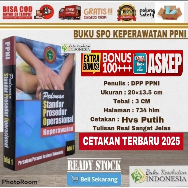 PEDOMAN STANDAR PROSEDUR OPERASIONAL KEPERAWATAN SPO PELENGKAP  PAKET 3S 3 BUKU PPNI KEPERAWATAN SDK