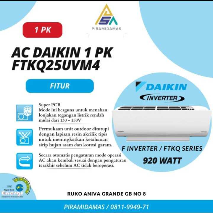 AC DAIKIN 1PK FTKQ25UVM4  INVERTER