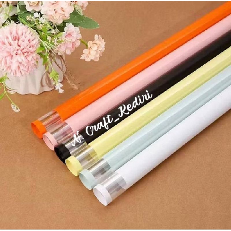 Kertas Buket Bening list warna- Free Packing Korean Wrapping Flower