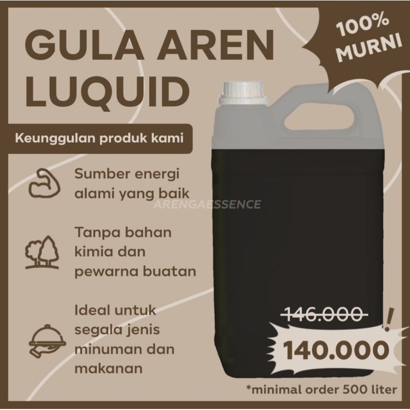 

GULA AREN LIQUID 5 LITER CAIR ASLI MURNI SEHAT PEMANIS