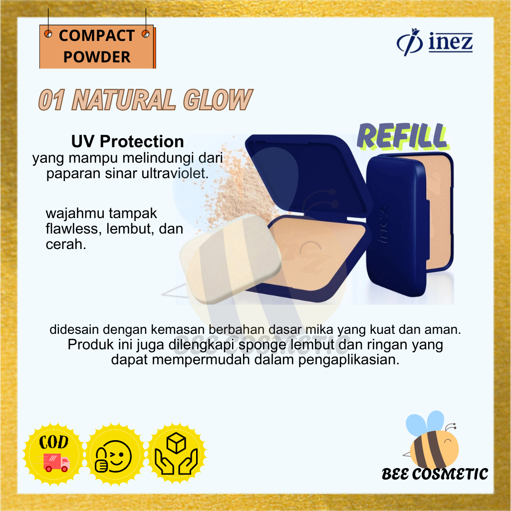 Inez Cosmetics - Refill Compact Powder I bedak padat I bedak refill inez