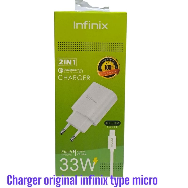 Charger infinix 33watt fastcharging type micro