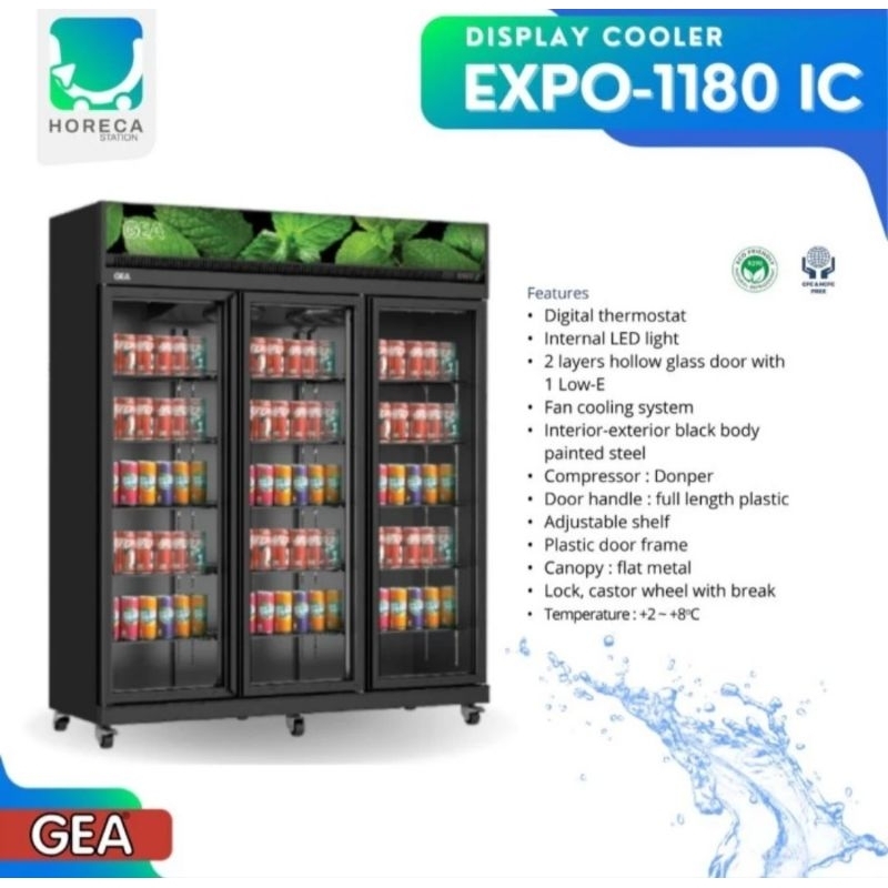 SHOWCASE GEA 3 PINTU EXPO-1880IC DISPLAY COOLER GEA 3PINTU SHOWCASE GEA EXPO 1880