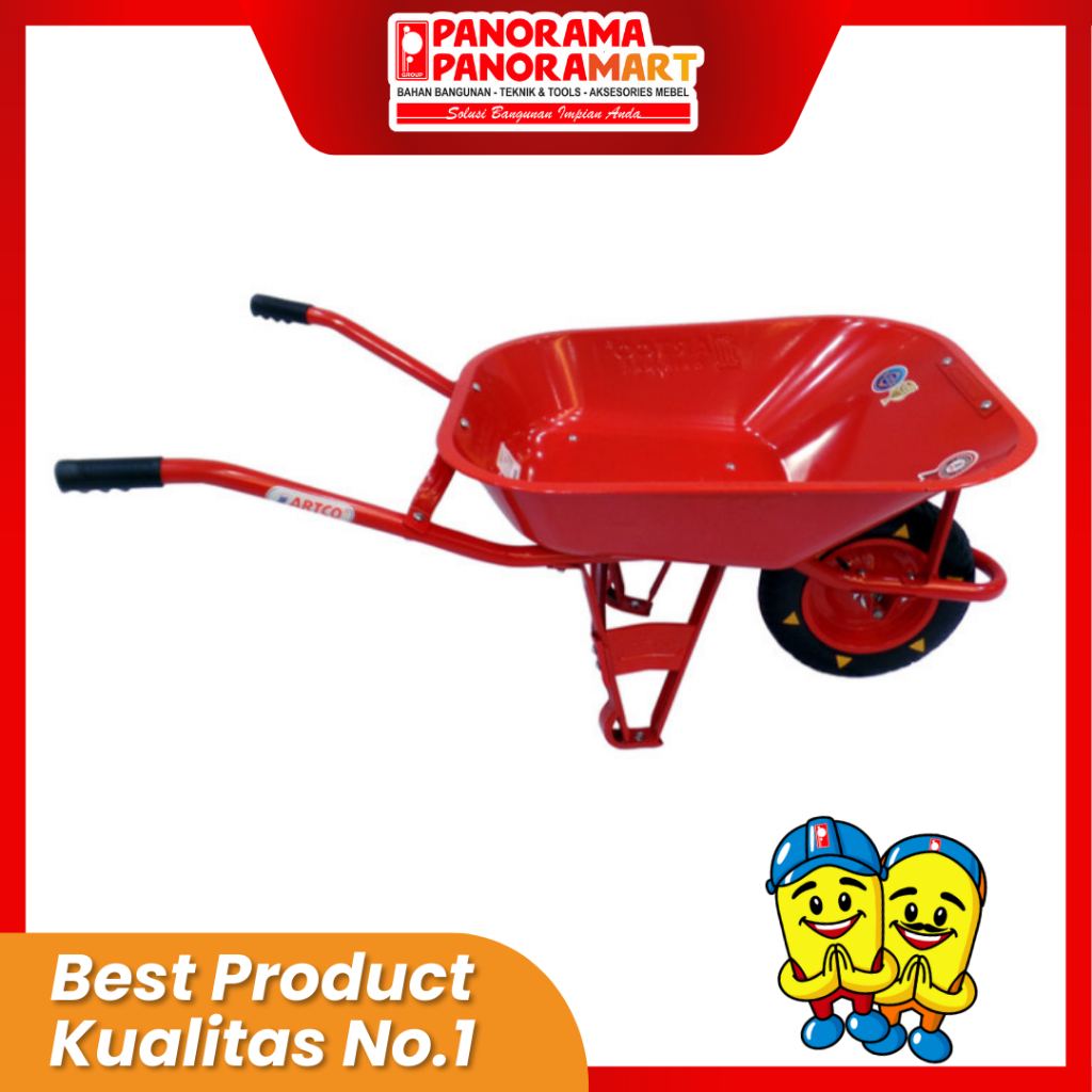 GEROBAK DORONG ARTCO / GEROBAK DORONG FRANCO MERAH / GEROBAK DORONG ANGKONG MERAH