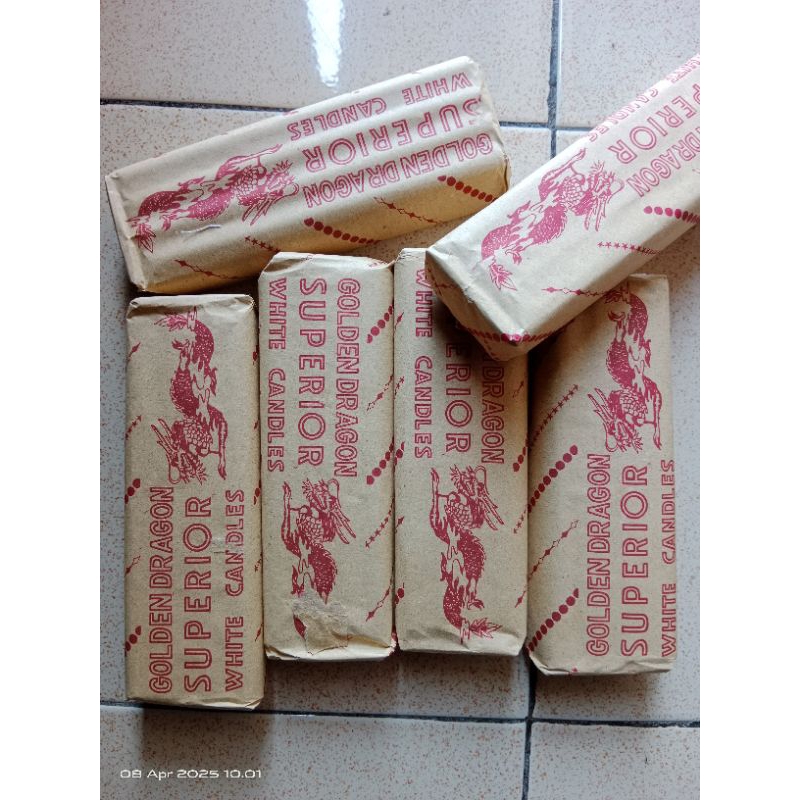 2 PACK LILIN PUTIH POLOS  20 cm isi 8 batang