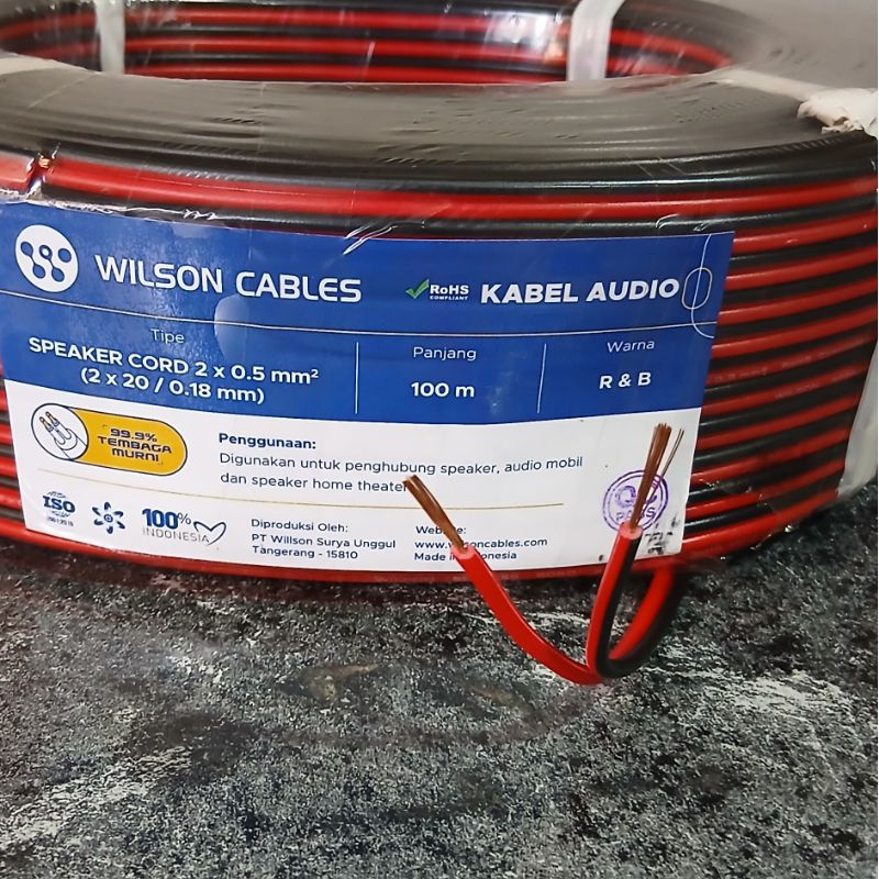 Kabel speaker audio listrik 2x20