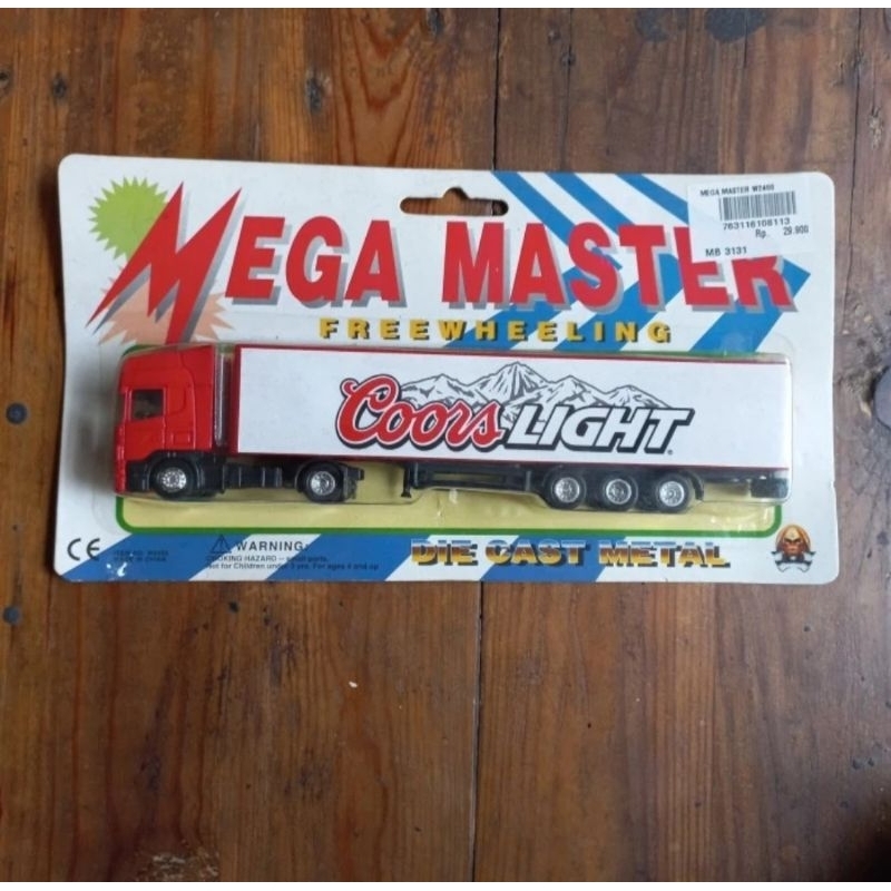 mega master scania trailer truck coors light diecast 1/87 (t)