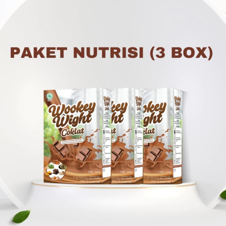 

3 BOX HEMAT!!! Wookey Weight Coklat - Susu Penambah Berat Badan Paket 3 Box