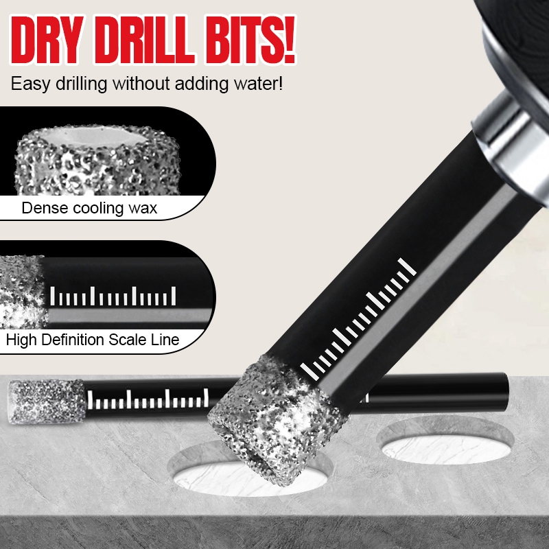 Mata Bor Ubin Keramik Kering Mata Bor Brazing Marmer Mata Bor Brazing Batang Alat Bor /dollpen