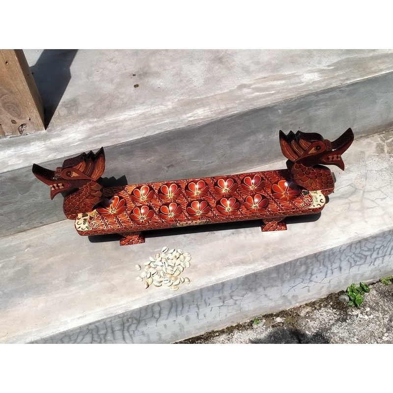Dakon Naga Batik Kayu Free Biji Kerang Souvenir Jogja Indonesia