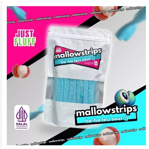 

Mallow Strips HaHa Leci Sour Justfluff Marshmallow [HALAL]