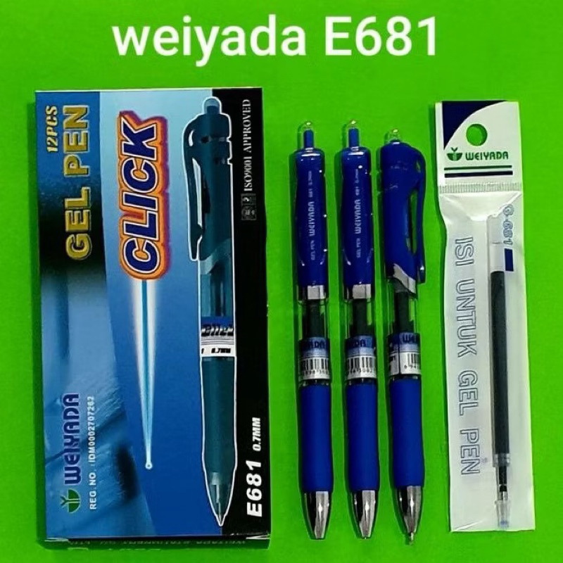 

PULPEN GEL CETREK WEIYADA 681 BIRU/0,7/ECER
