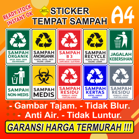 

STICKER TEMPAT SAMPAH A4 21X30