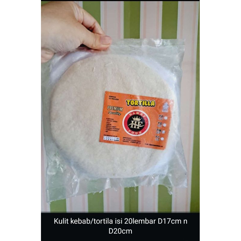

Kulit kebab-tortilla-isi 20 lembar-diameter 17cm