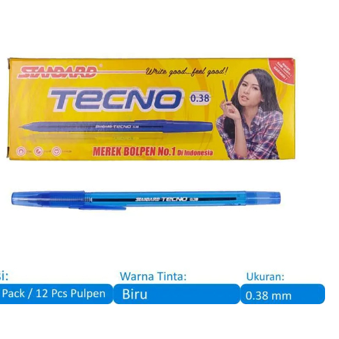 

Standard Tecno Oil Gel Pen Pulpen Semi Jel DeltaTip 0.38