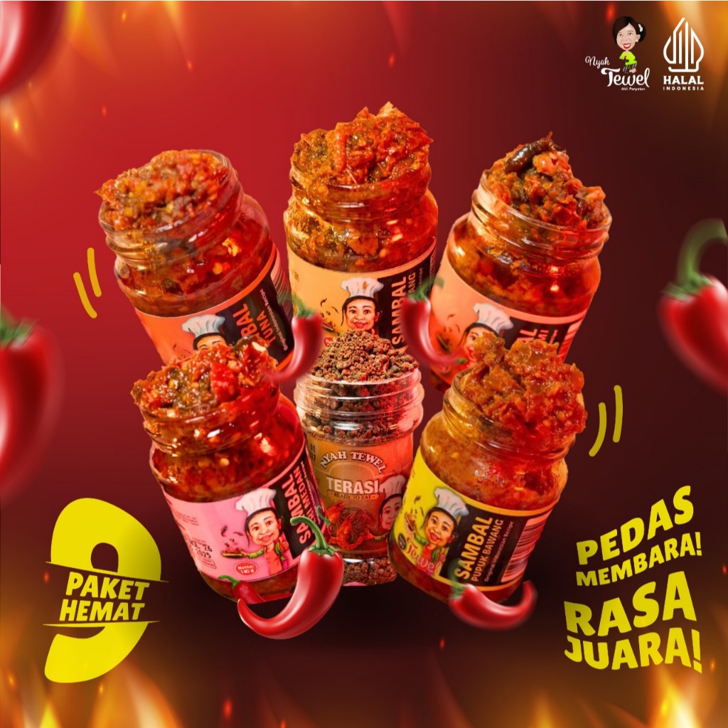 

NYAH TEWEL - Paket Asix Sambal Kecombrang, Matah Cumi, Tuna, Teri Medan, Pupuk Bawang, Terasi Udang