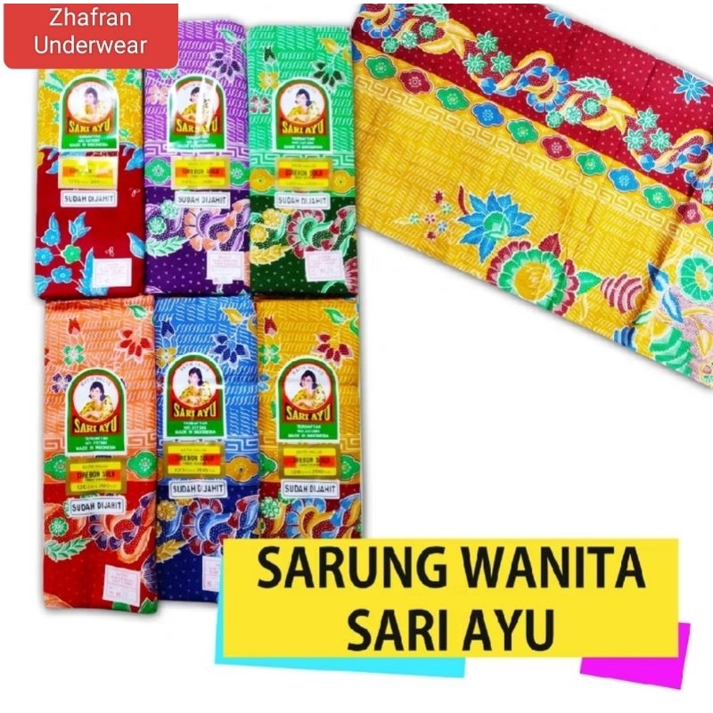 Sarung Wanita Batik SARI AYU kain MURAH SUDAH DIJAHIT CIREBON SOLO