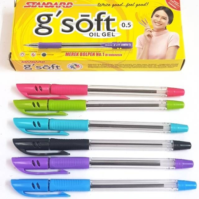 

Pulpen Standard g'soft Oil Gel 0.5-Hitam