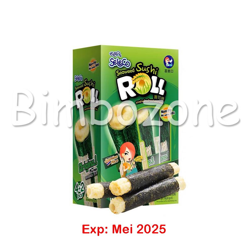 

SELECO Nori Seaweed Sushi Roll With Rice Snack Original 1 Box = Isi 6 Pcs x 6.5g