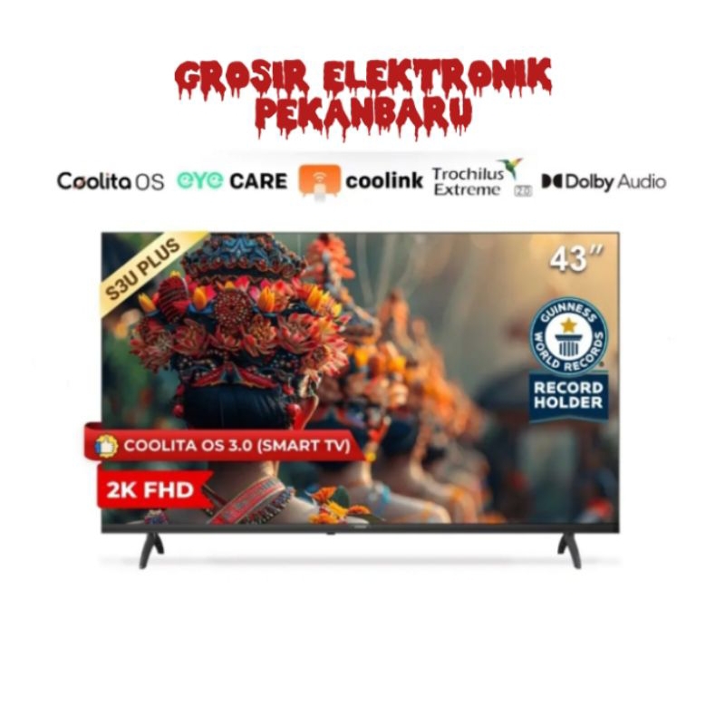 TV SMART COOCAA 43S3U FHD FRAMELESS