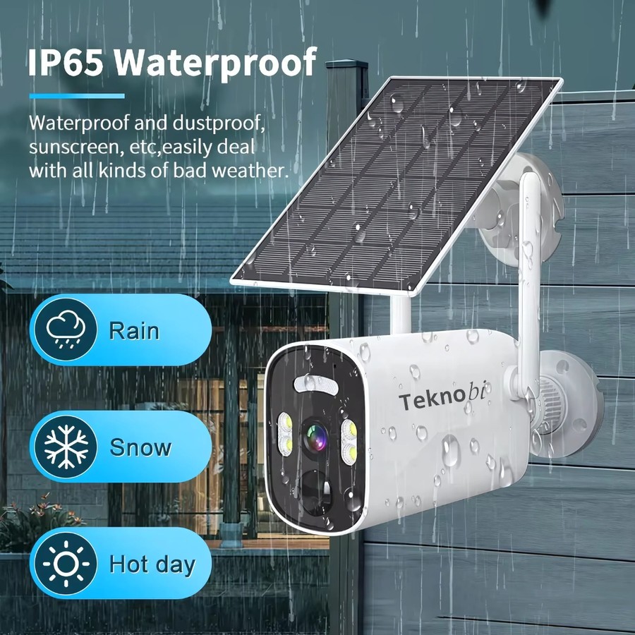 IP Camera CCTV Solar Portable Baterai Teknobi Waterproof Wireless