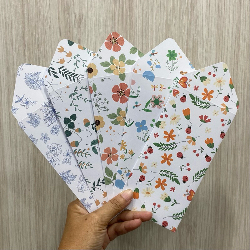 

5 Pcs Amplop Panjang Aesthetic Bunga Uang Tidak Perlu Dilipat Untuk Kondangan Surat Angpao Surat Lebaran