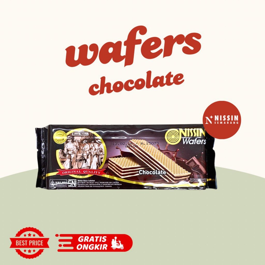 

Nissin Wafer Chocolate 110gr Nissin Wafer Bungkus Coklat