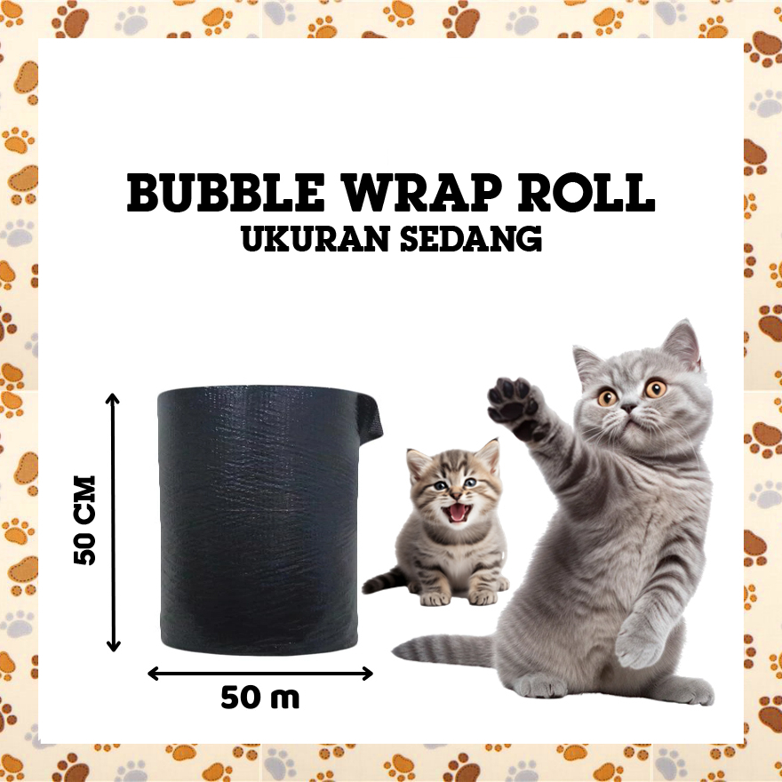 

D16OPN Bubble Wrap Roll 50 cm x 50 meter Gulungan Bungkus Paket Online Shop Tambahan Packing Pengiriman