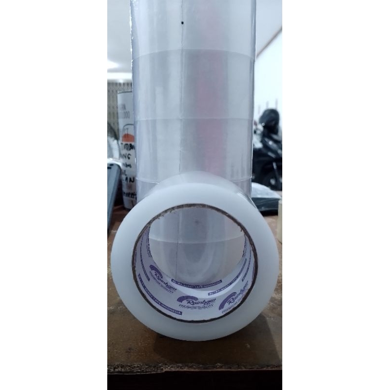 

Harga 1 pcs - Lakban Bening Rainbow 48mm x 100y