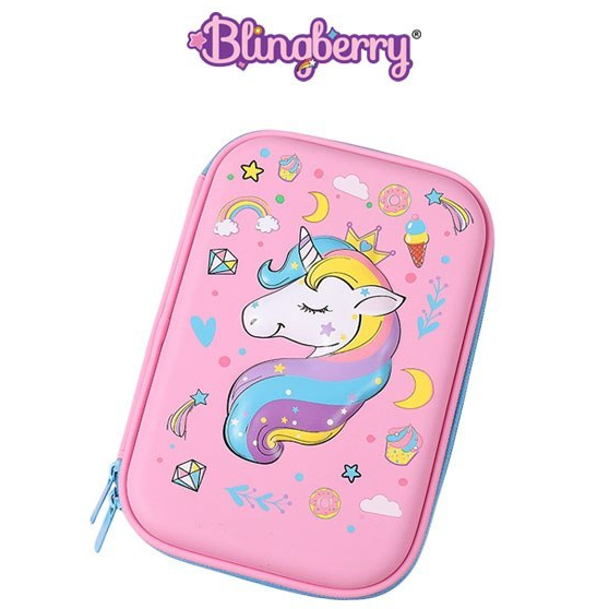

BLINGBERRY Tempat pensil kotak pensil 3D Unicorn Pencil Case tempat pensil Unicorn Kepala kado anak perempuan unicorn lucu murah berkualitas