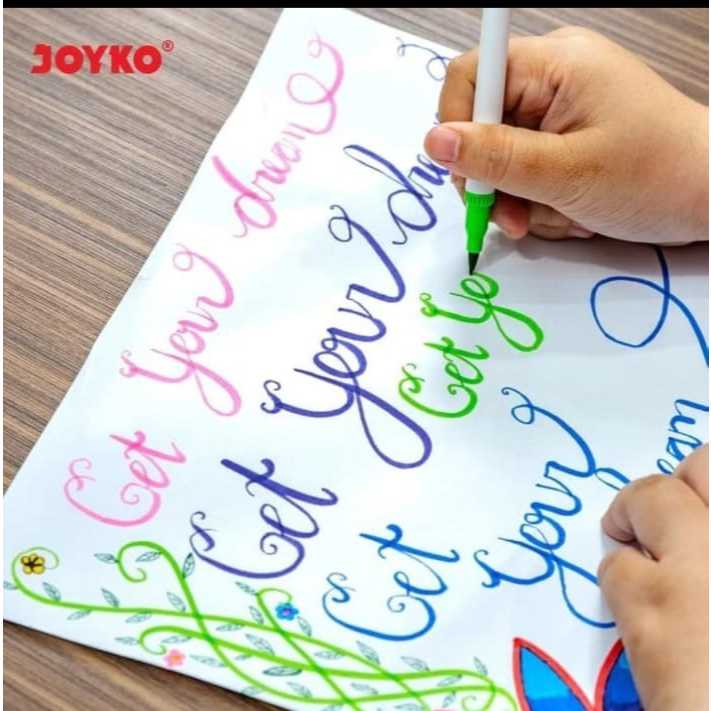 

Color Brush Pen Joyko 12 Warna CLP-06 / Pena Kuas Warna Joyko 12 Warna CLP-06