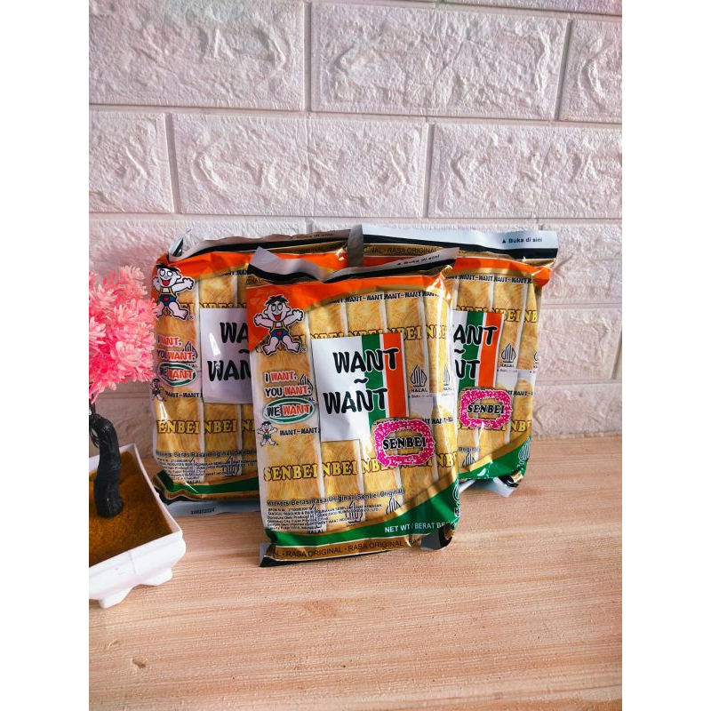 

want want senbei kecil creckers beras