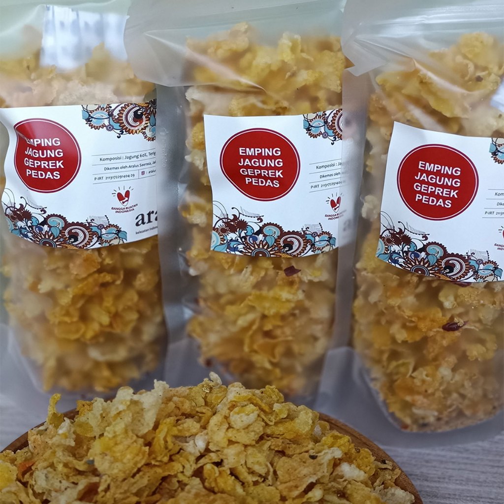 

ARALUS - Keripik jagung geprek pedas