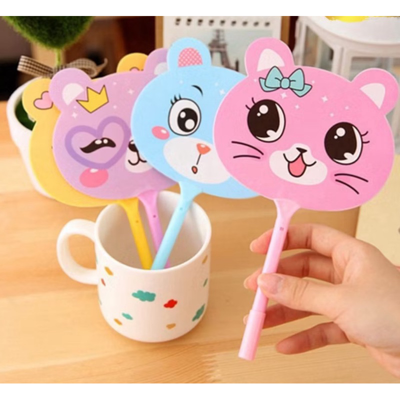 

Pena 2 IN 1 Pena Kipas Lucu Animal dan Buah Pulpen Kipas Karakter Kartun Cute