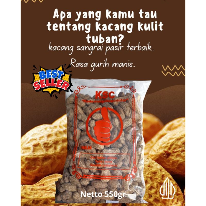 

KACANG TANAH KULIT SANGRAI Netto 550gr GORENG PASIR NANANGAN KLETHIK BENDO RASA GURIH ORIGINAL RENYAH TIDAK ASIN KHAS TUBAN