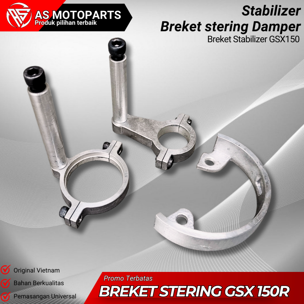 BREKET STABILIZER BREKET STERING DAMPER GSX 150 DUDUKAN STERING DAMPER GSX STABILIZER STANG