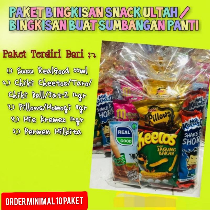 

SNACK ULANG TAHUN / GOODIEBAG ULTAH / BINGKISAN NATAL / PAKET SUMBANGAN PANTI ASUHAN