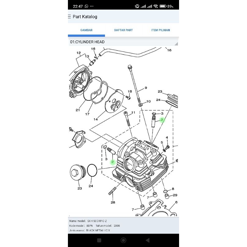 Bosh klep-rumah klep Scorpio Original
