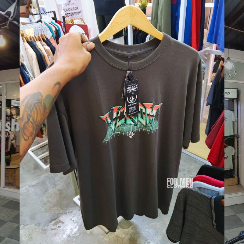 Volcom Tshirt Original Kaos Pria Lengan Pendek MCT Mental Black Heater