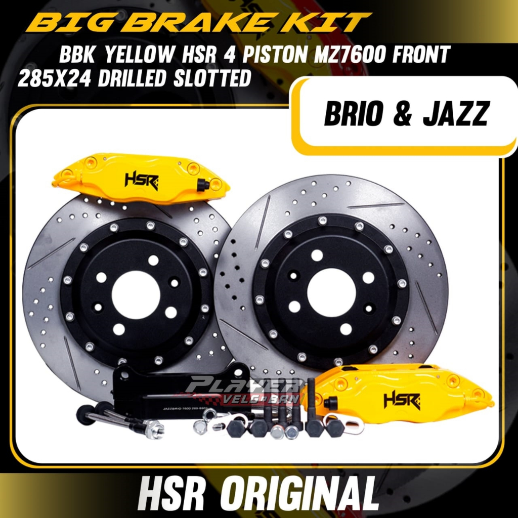 PAKET PIRINGAN CAKRAM REM MOBIL BRIO JAZZ BBK HSR 4 PISTON