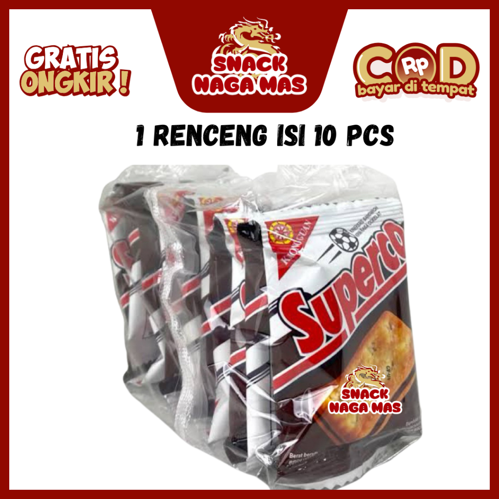 

SUPERCO BISKUIT KRIM COKLAT RENCENG [1 RENCENG ISI 10 PCS]