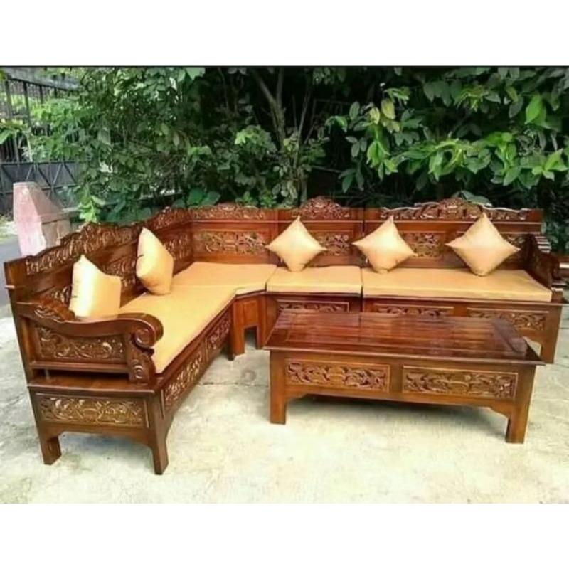 KURSI SUDUT RAHWANA BAGONG MEWAH JATI