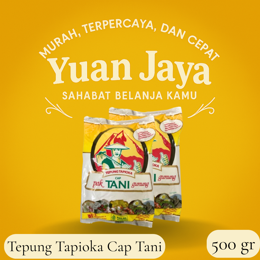 

Tepung Tapioka Cap Pak Tani Gunung 500 gr